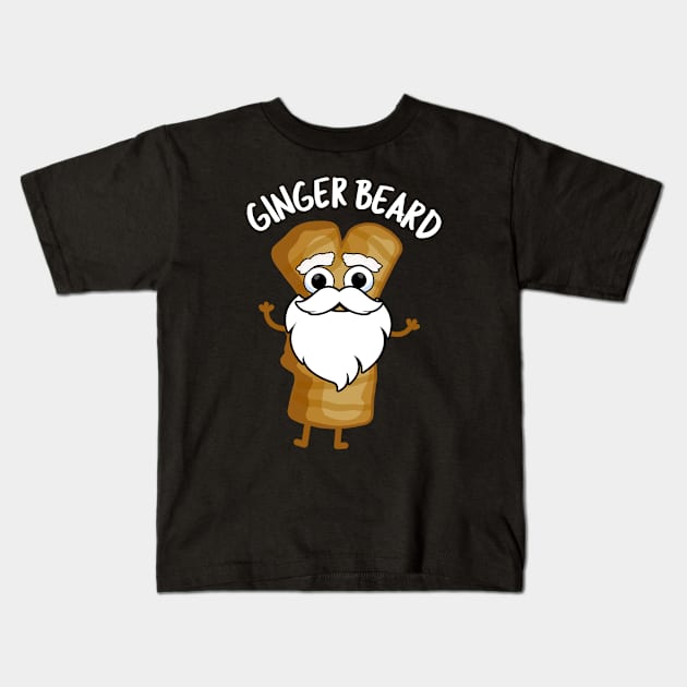 Ginger Beard Funny Gingerbread Food Pun Kids T-Shirt by punnybone